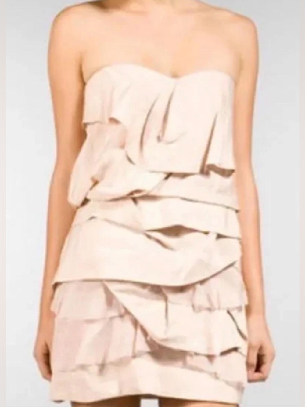 🌸 camilla & marc Elodie Frock Asymmetrical Layered Rose Strapless Mini Dress 6